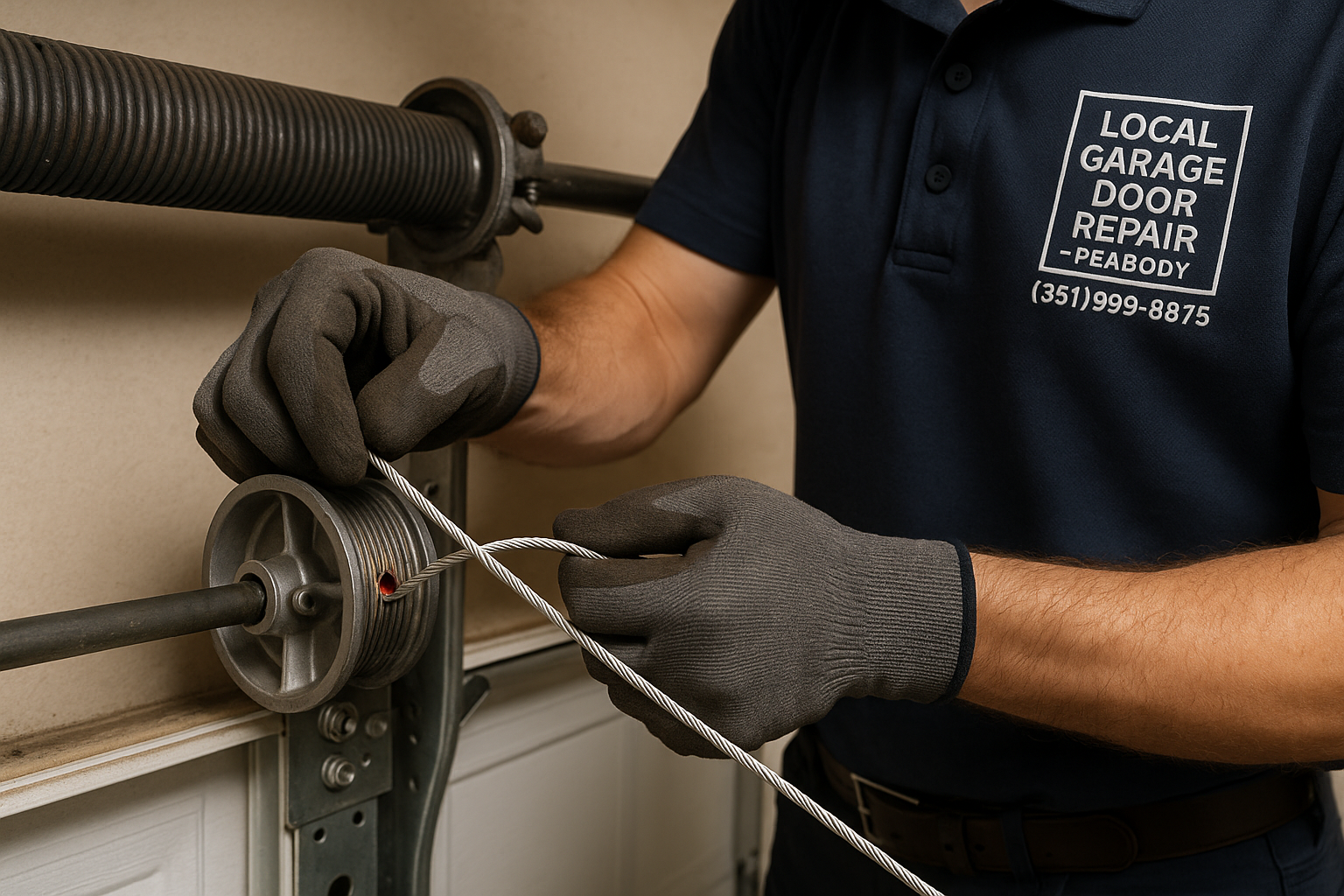 Garage Door Cable Repair in Peabody