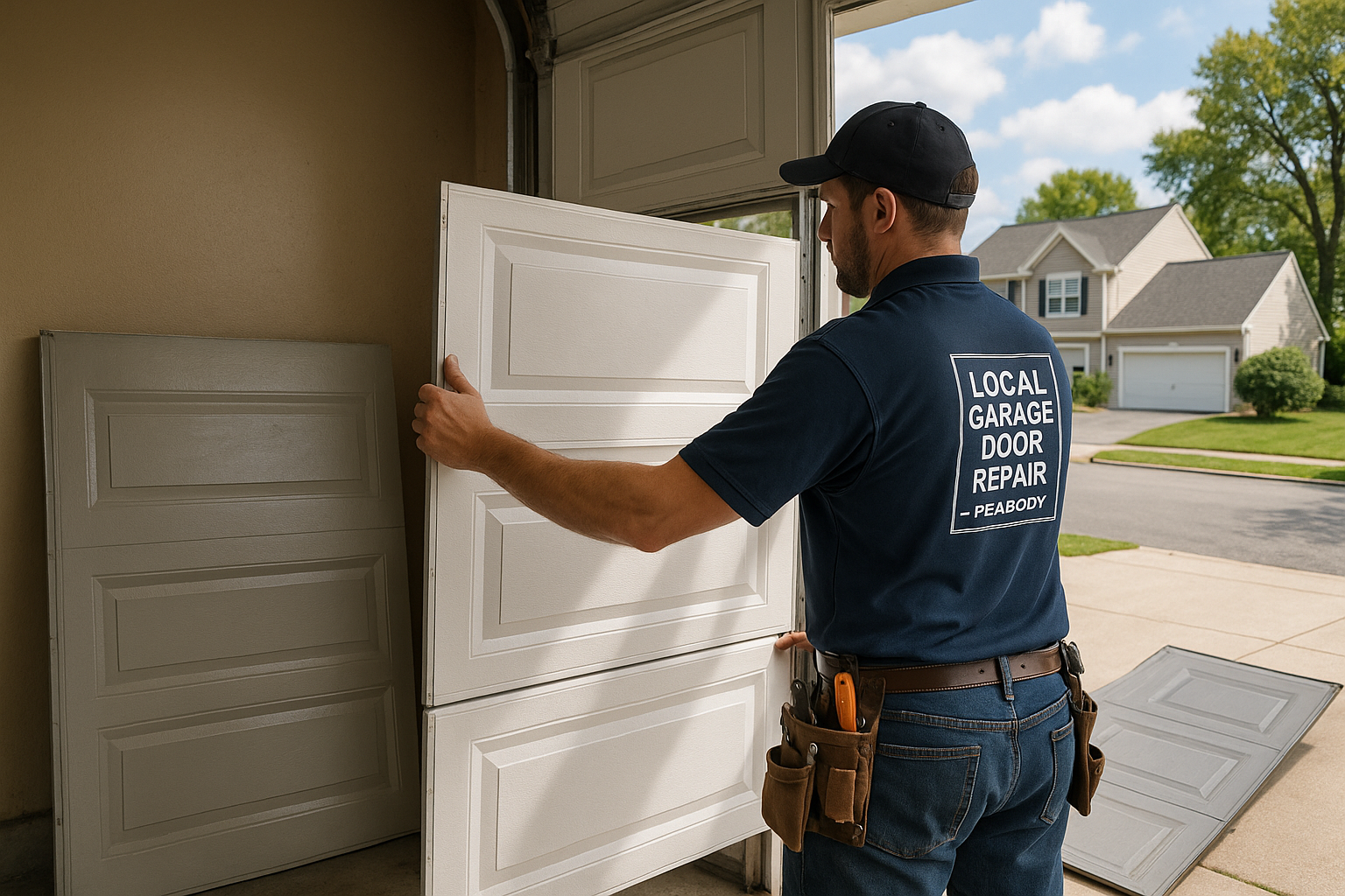 Garage Door Panel Replacement in Peabody
