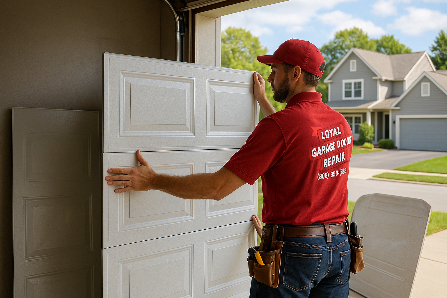 Garage Door Panel Replacement service in Middleton