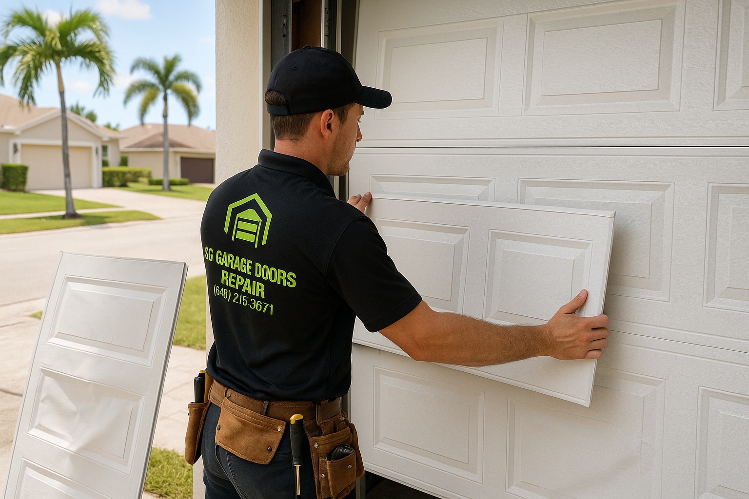 Garage Door Panel Replacement service in Bedford