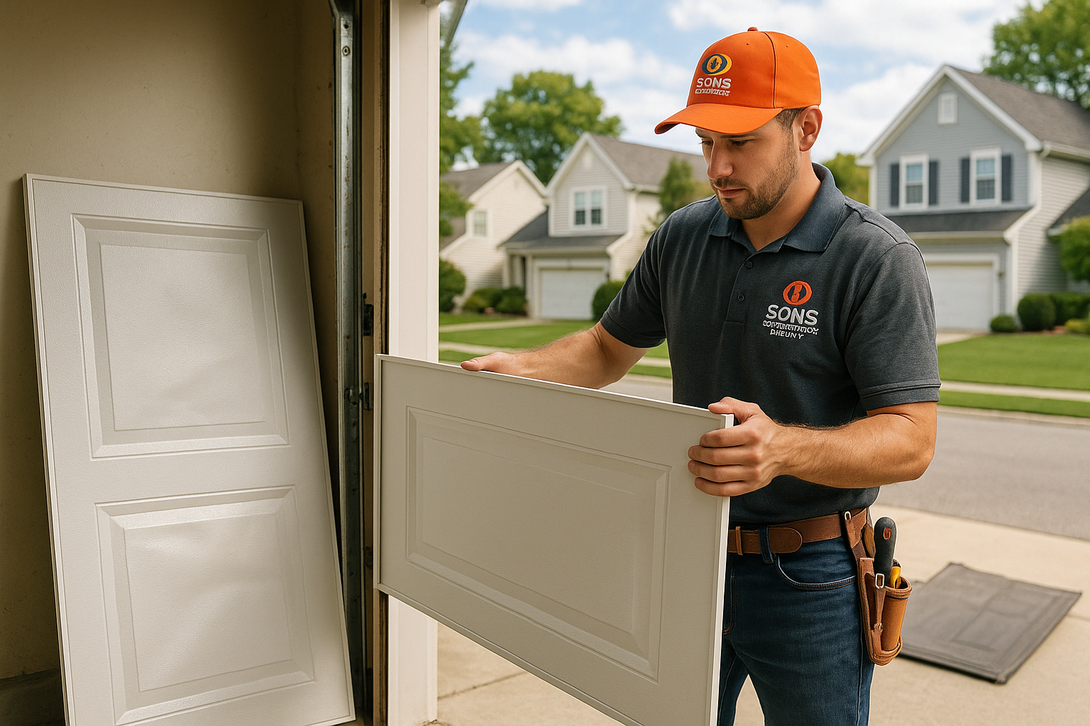 Garage Door Panel Replacement service in Lawrence