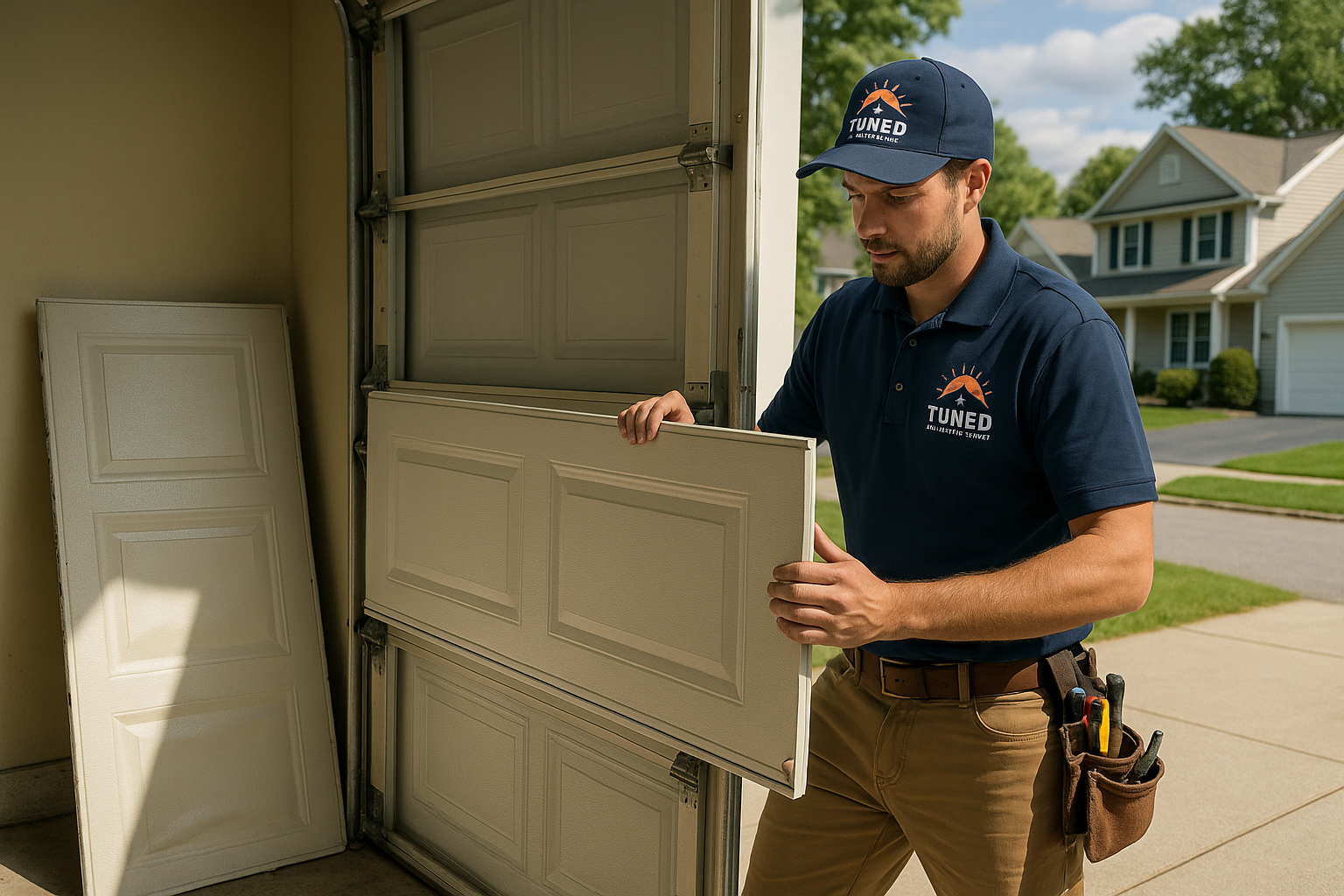 Garage Door Panel Replacement service in Stoneham