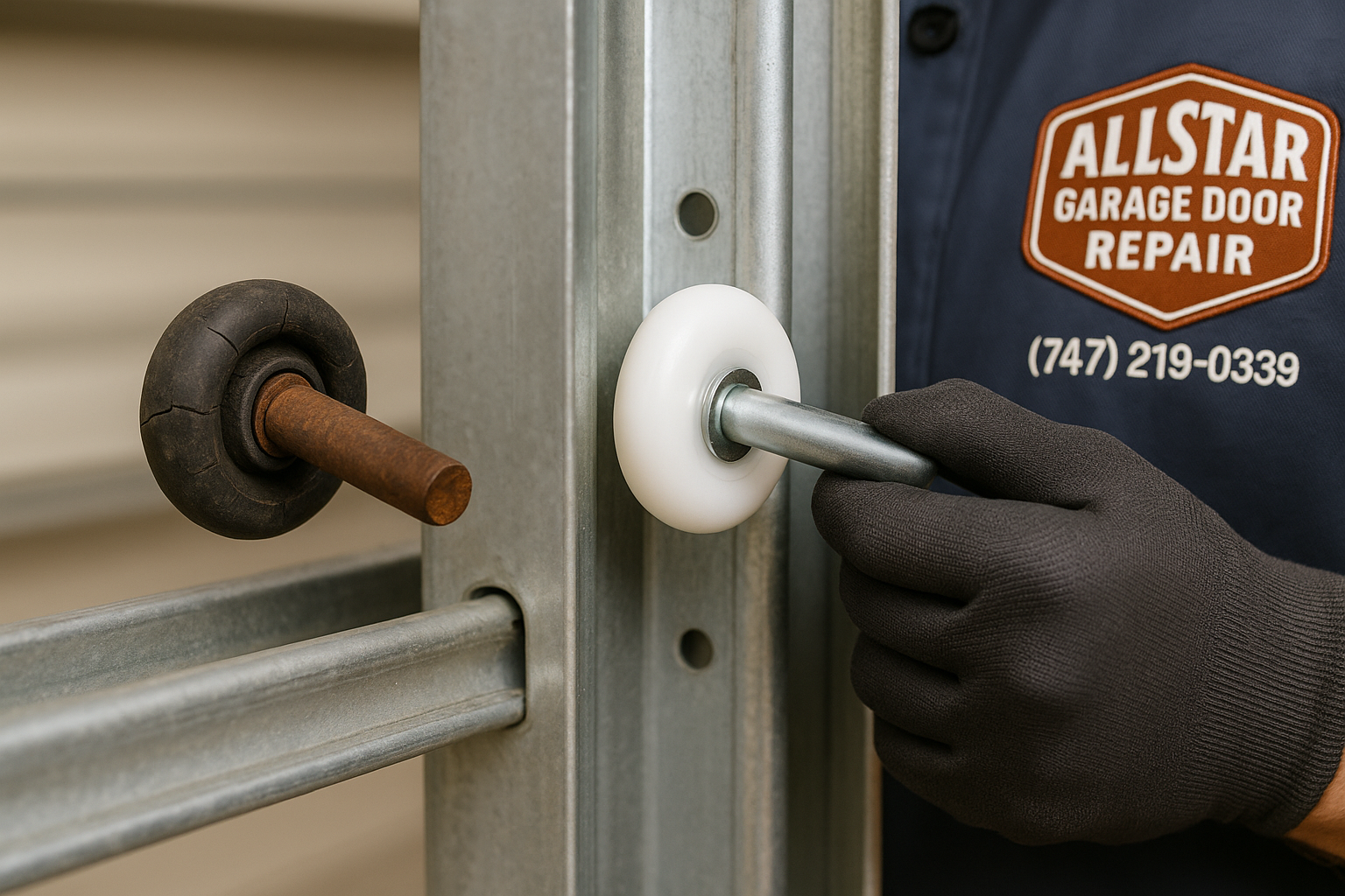 Garage Door Roller Replacement service in Newbury