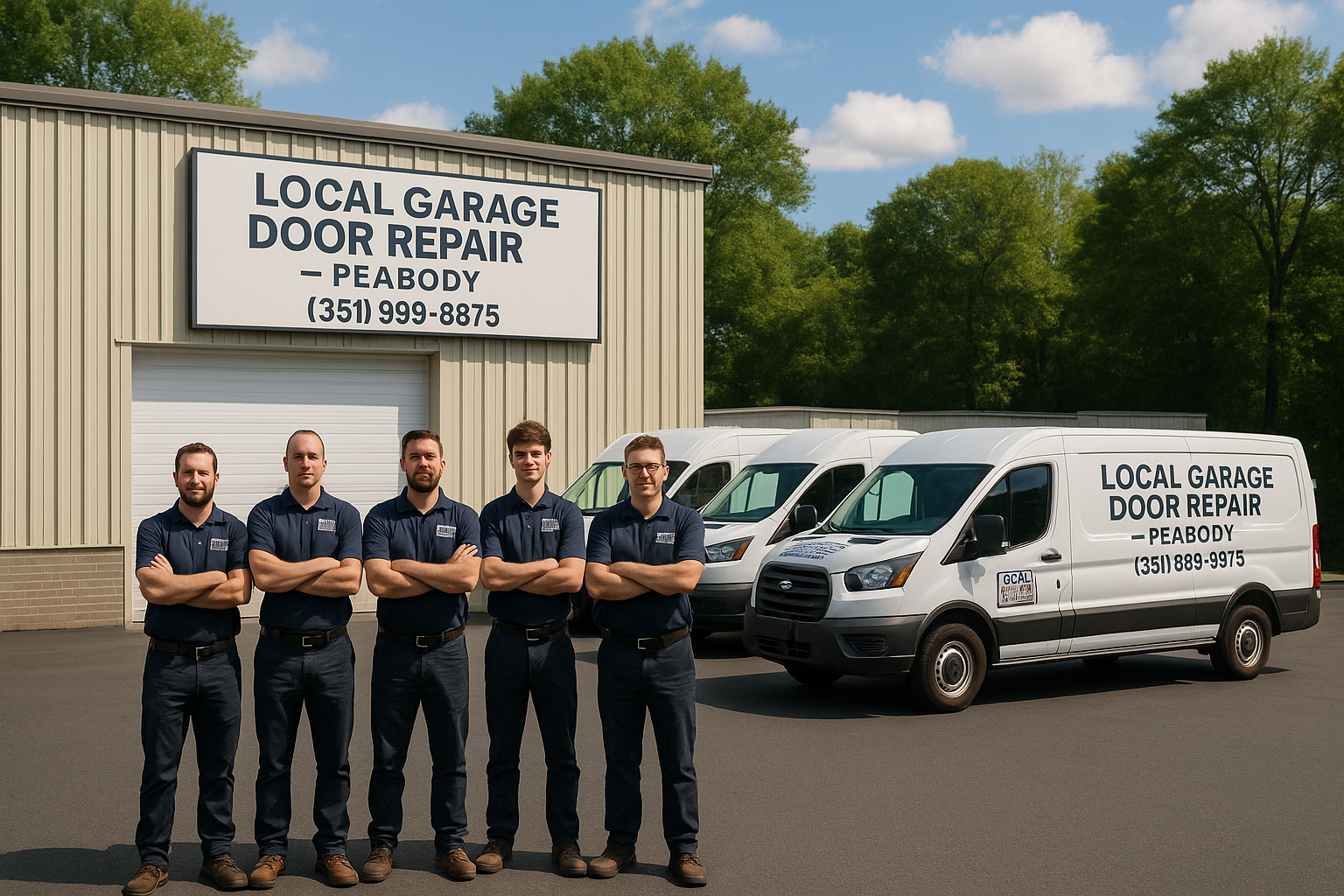 Professional garage door service in Peabody