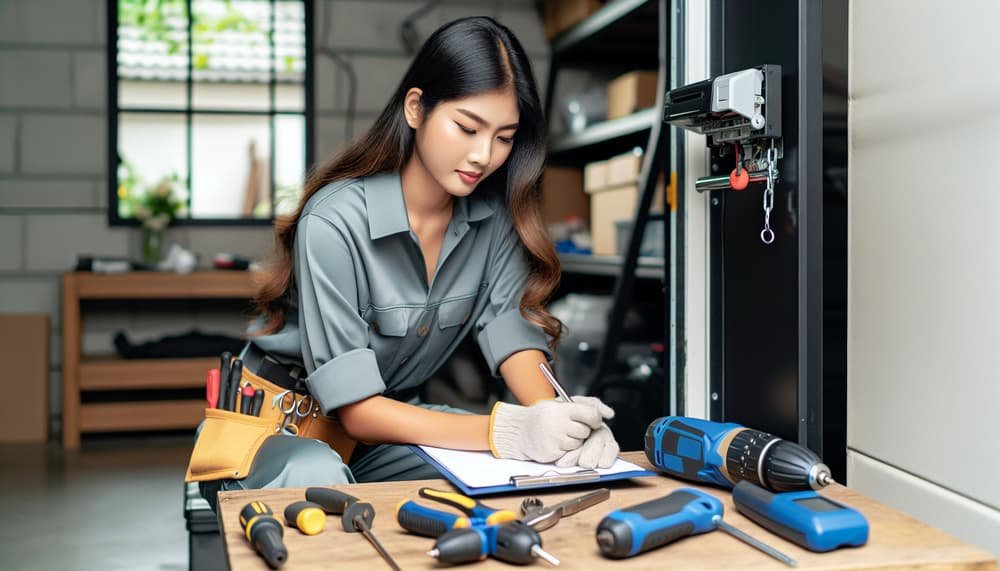 Our professional garage door track repair process
